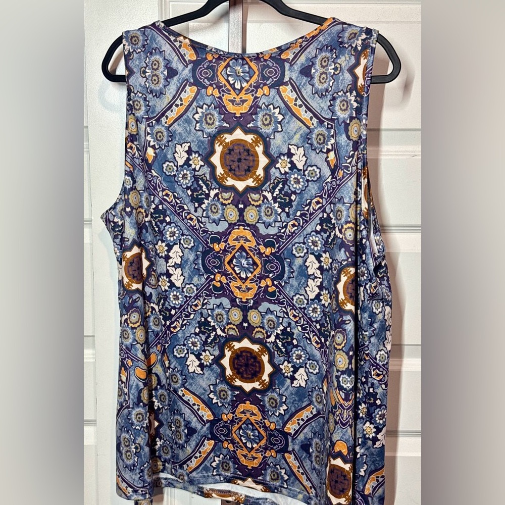 EMERY ROSE Vintage Casual Pattern Sleeveless Tank Top Plus Size 3X - Picture 3 of 3